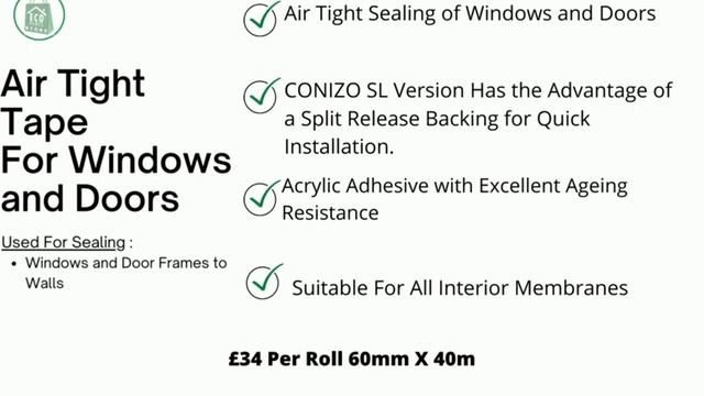 Conizo SL 60 - Air tight tape for windows and doors смотреть онлайн