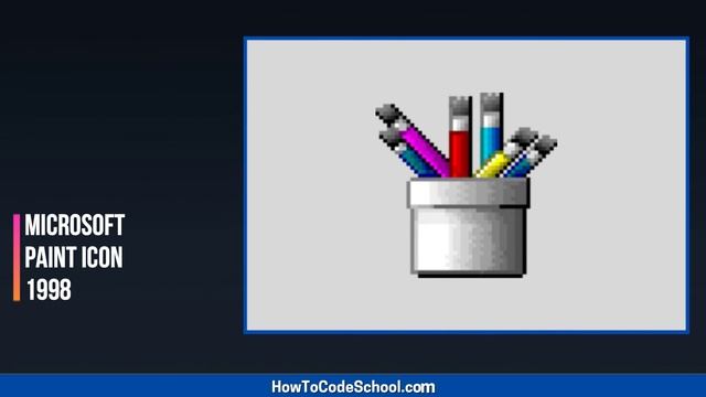 Microsoft Windows Paint Icon Evolution [HowToCodeSchool.com] смотреть онлайн