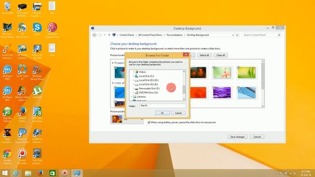Windows 8 - How to change Desktop Background смотреть онлайн