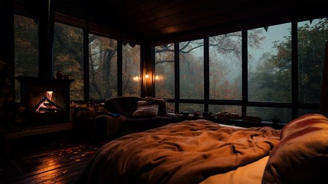 🌧️Relax in Morning Rain Serenity: Rain & Crackling Fire Sounds by Windows Symphony for Relax, Sleep смотреть онлайн