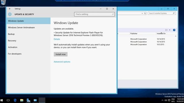 Windows 2016 also needs the Flash update KB3105216 смотреть онлайн