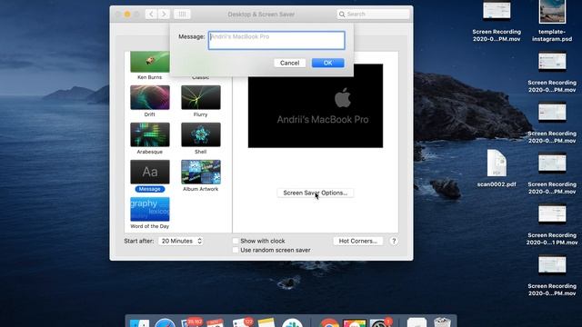How to change Screensaver text on MacOS? смотреть онлайн