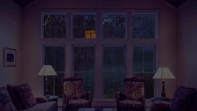 Rain Sound on Window with Thunder Soundsㅣread the attached bedtime story to your child, then sleep, смотреть онлайн