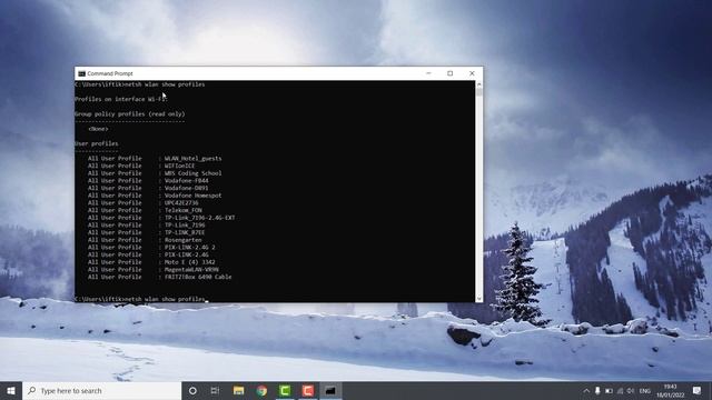 Find your WiFi network password in Windows 10 via command line смотреть онлайн