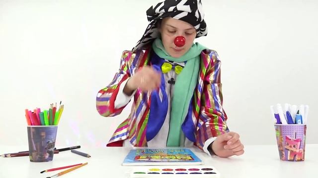 Videos For Kids. Le Clown And The Magic Coloring Book.