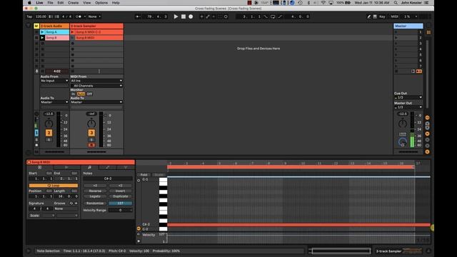 Ableton Live Crossfade Clips in Scene View смотреть онлайн