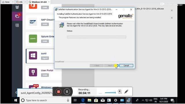 Gemalto 2FA windows logon смотреть онлайн