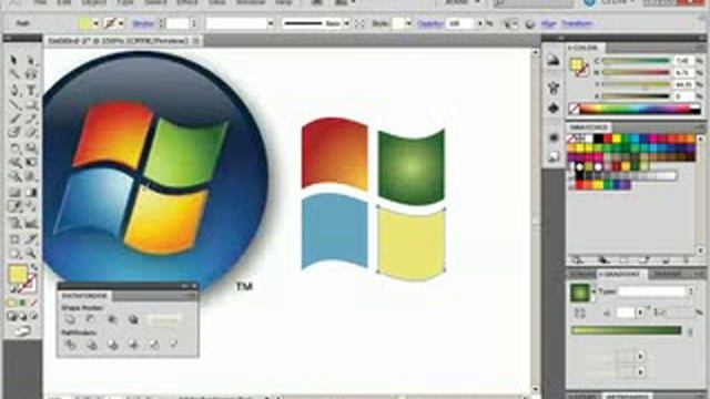 Adobe Illustrator CS5 Tutorial 25 Microsoft Logo смотреть онлайн