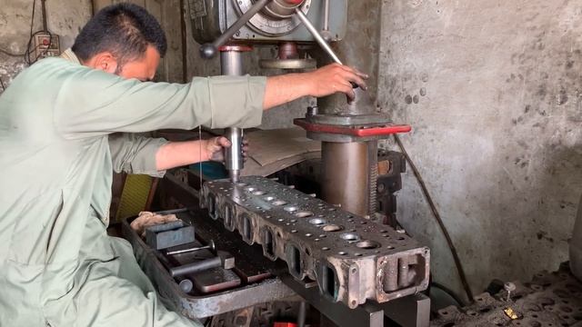 Resurfacing Nissan 6 Cylinder Engine Head | Engine Head Valve Seat Replacing | Head Seat Fitting Jo смотреть онлайн