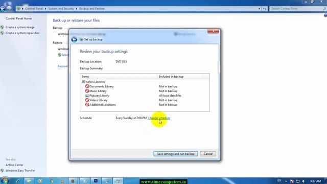 How To Use Backup and Restore in Windows 7 Back up your files Telugu смотреть онлайн