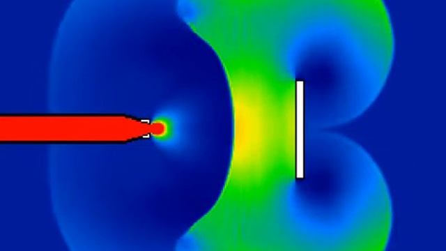 Компьютерное моделирование сверхзвукового истечения газа(поле давления) смотреть онлайн