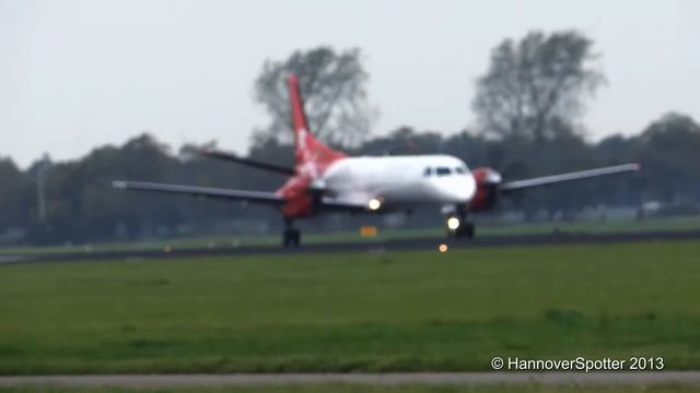 *Hard* Darwin | Saab 2000 | HB-IYI | Landing @ Amsterdam AMS/EHAM смотреть онлайн