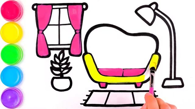 Brian Window, Anna Lamp, Danny Sofa Vẽ và Tô màu cho Trẻ em. смотреть онлайн