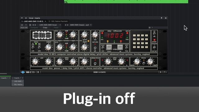 UAD AMS DMX Digital Delay & Pitch Shifter plugin sound test смотреть онлайн