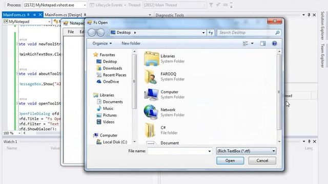 C# Projects in Urdu (Part 2) How To Make Notepad in Urdu Hindi OpenFileDialog Example смотреть онлайн