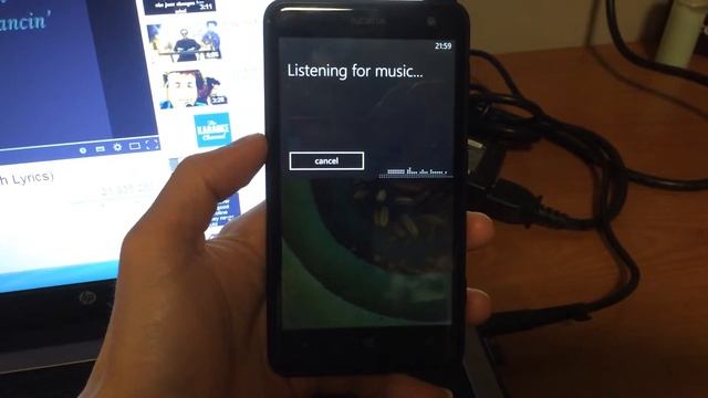 Identifying a song being played using Windows Mobile 8 built in Bing Search смотреть онлайн
