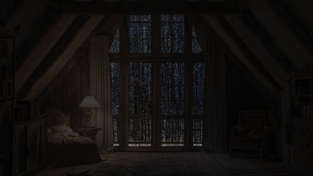 Rain Sounds for Sleep: Forest Window Ambiance - Relaxing Music - Sleeping Music смотреть онлайн