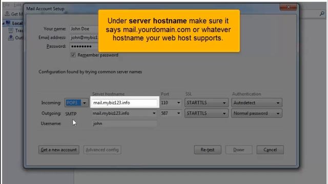 Configuring a POP email account with SSL in ThunderBird смотреть онлайн