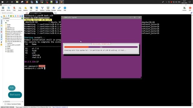 Установка Ubuntu Server 19.04 в KVM hypervisor смотреть онлайн