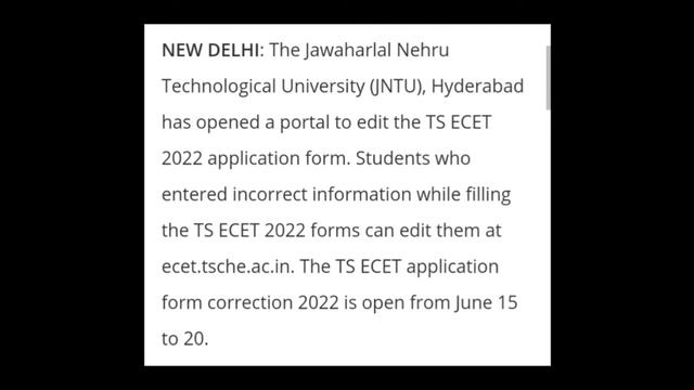 TS ECET 2022 APPLICATION FORM CORRECTION WINDOW OPEN,HOW TO MAKE CHANGES,EXAM,ADMIT CARD,RESULT DAT смотреть онлайн