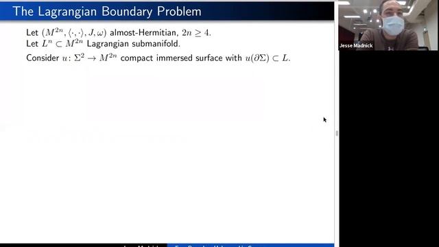 Jesse Madnick 4 - Free-Boundary Holomorphic Curves in Nearly-Kahler 6-Manifolds смотреть онлайн