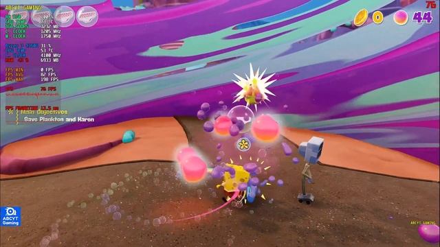 SpongeBob SquarePants: The Cosmic Shake Gameplay And Benchmark Ryzen 4350g RX 570 смотреть онлайн