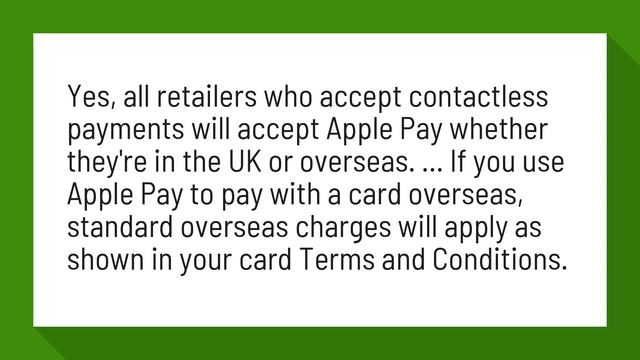 Does Apple pay work abroad? смотреть онлайн