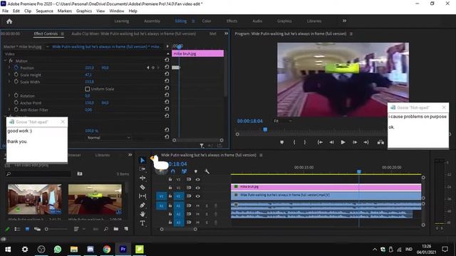 Editing with goose? смотреть онлайн