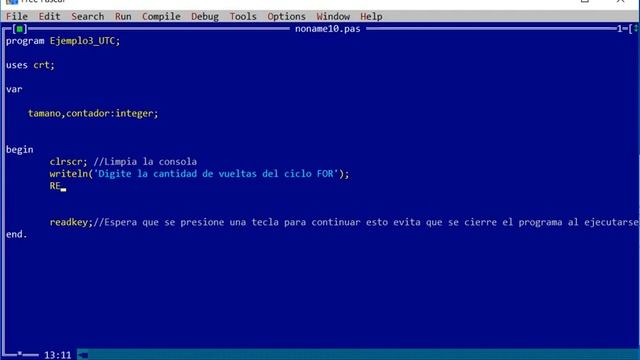 Ejemplo - 3 Free Pascal - FOR смотреть онлайн