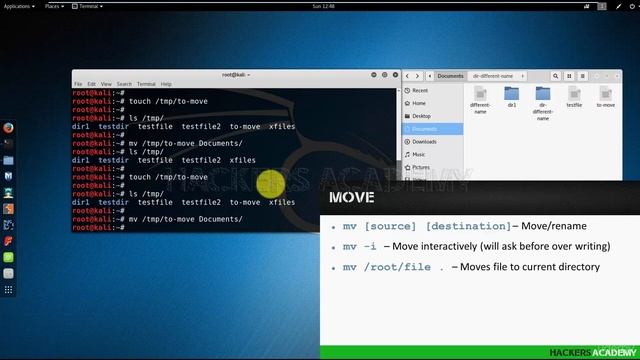 How to Moving files and directorie on kali liunx смотреть онлайн