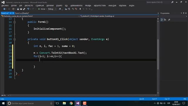 FACTORIAL Y SUMA DE UN NUMERO C#: WINDOWS FORMS смотреть онлайн