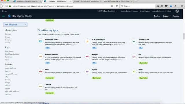 IBM Bluemix - Demo Live ASP.NET runtime on MacOSX - EN смотреть онлайн