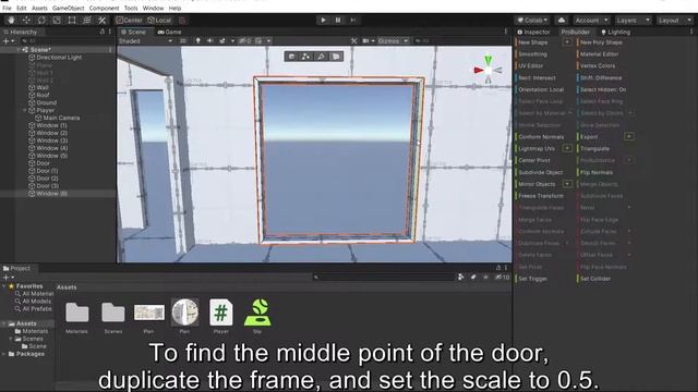 Unity ProBuilder House Tutorial from a Plan - Roof, Doors, and Windows смотреть онлайн