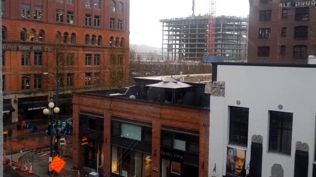 Sounders crowd into stadium from my office window смотреть онлайн