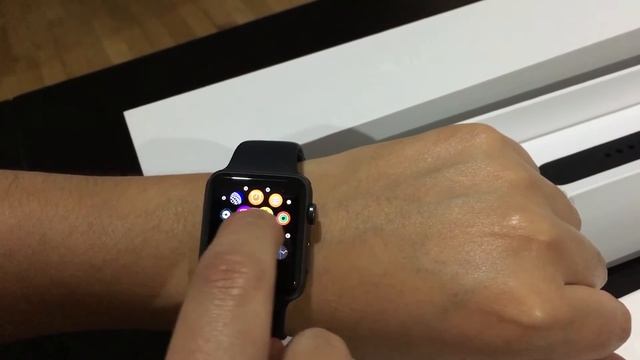 Apple Watch 42mm. Space Gray Aluminum with Case Black Sport Band. смотреть онлайн