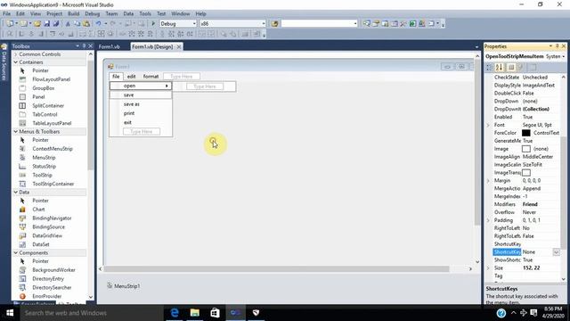 how to use menustrip control in vb.net part 1 смотреть онлайн