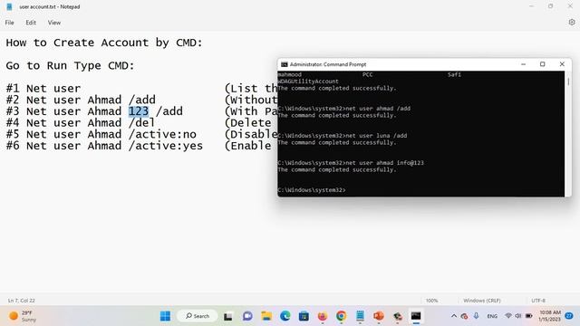 22.Microsoft Windows 11 How to Create an Account by CMD? смотреть онлайн