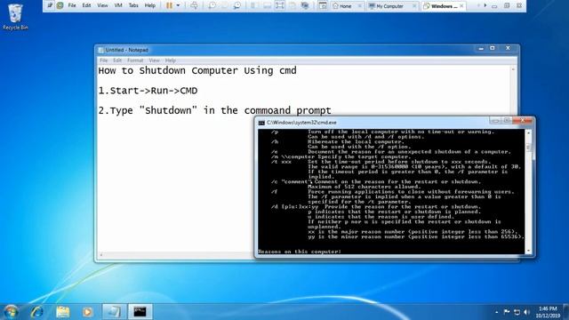 How to Shutdown Computer Using cmd смотреть онлайн