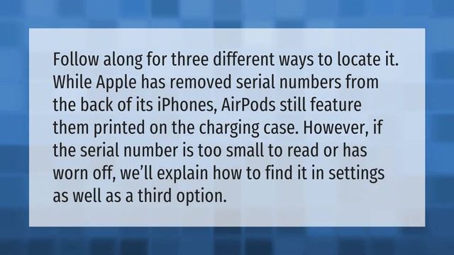 Can you track AirPods by serial number? смотреть онлайн