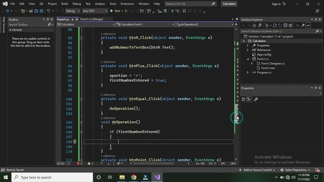Simple Calculator in C#.net Windows Form (Part 2) | Mini Project #9 смотреть онлайн