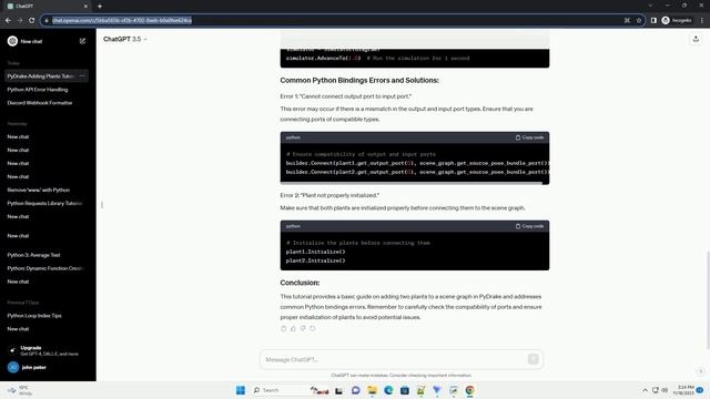 Python bindings error when adding two plants to a scene graph in pyDrake смотреть онлайн