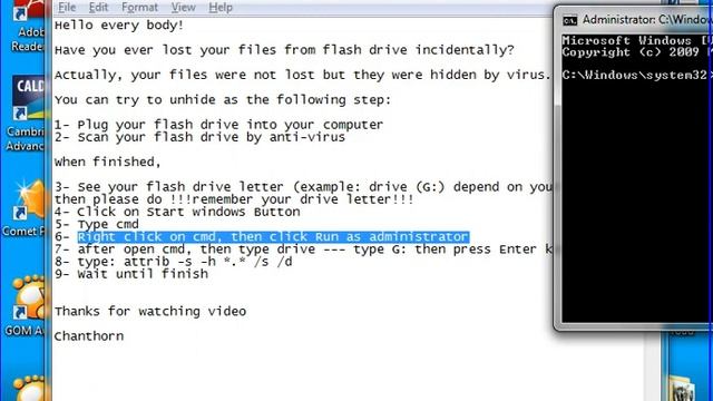 Finding lost files from your flash drive смотреть онлайн