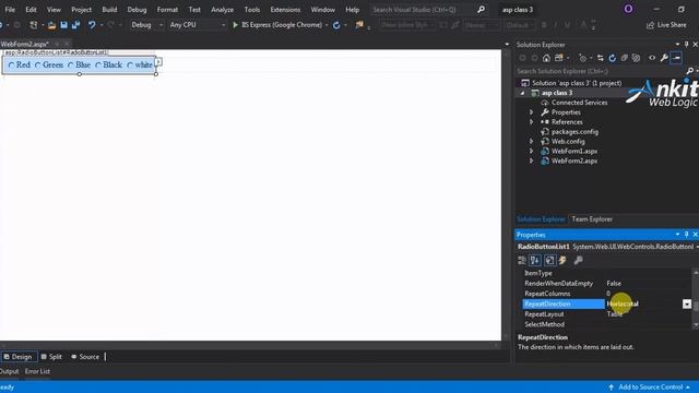 ASP.NET RadioButton list смотреть онлайн