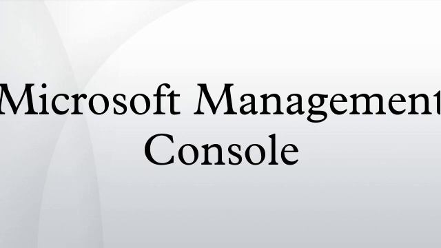Microsoft Management Console смотреть онлайн