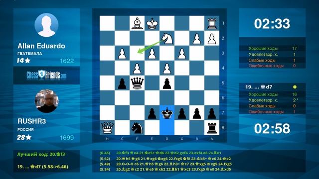 Chess Game Analysis: Allan Eduardo - RUSHR3 : 0-1 (By ChessFriends.com) смотреть онлайн