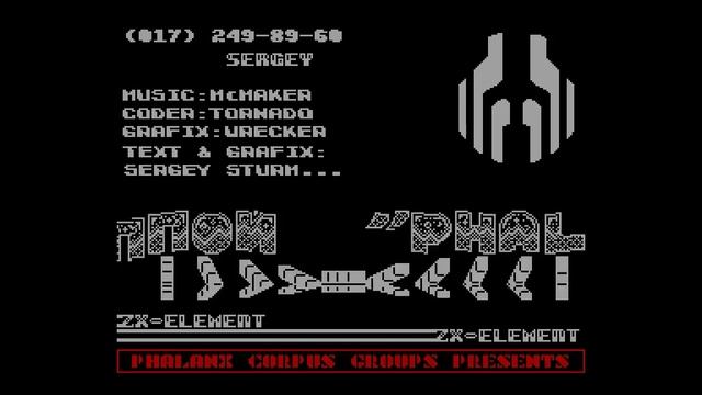 DIMKA ZX-Element - Phalanx Corpus Groups [#zx spectrum AY Music Demo] смотреть онлайн