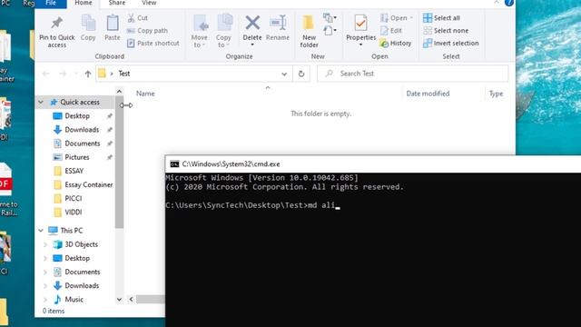 How to create a folder using cmd | Make folder using command prompt смотреть онлайн