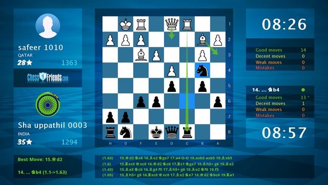 Chess Game Analysis: safeer 1010 - Sha uppathil 0003 : 0-1 (By ChessFriends.com) смотреть онлайн