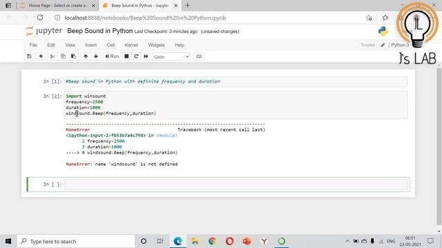 BEEP sound in Python | with definite frequency and duration | Notification in Python смотреть онлайн