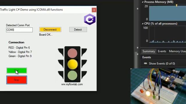 Interfacing Arduino with Visual Studio C# using ICOMA.DLL смотреть онлайн